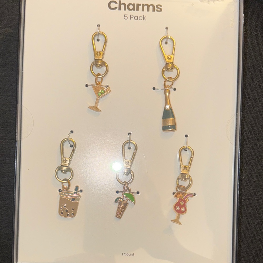 Hello Lux Gold Drink Charms 5 Pack